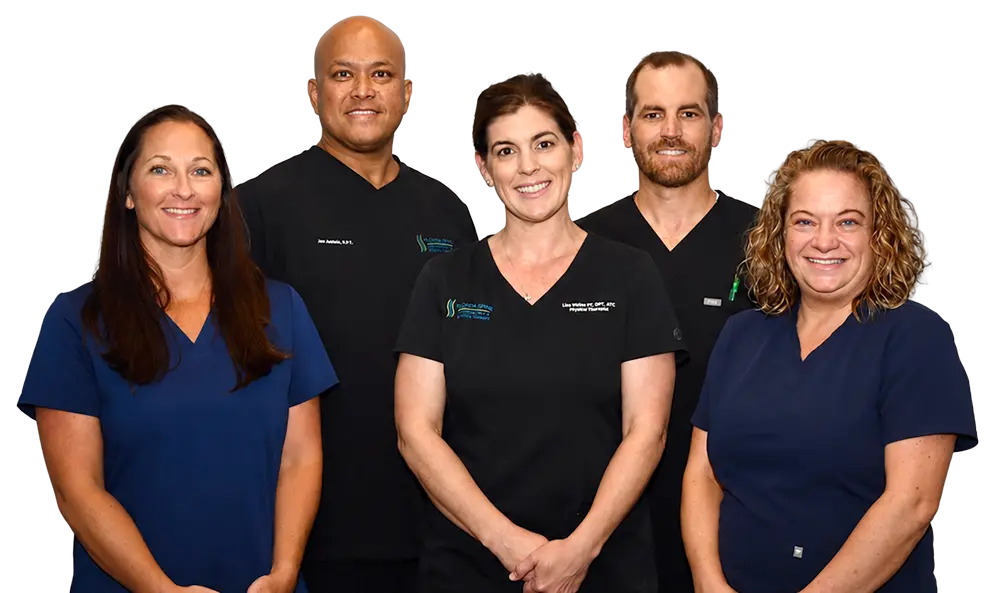 Home 1 Joe Justado, R.P.T., Lisa Weiss, PT DPT ATC, Dr. Bryan Wells, D.C., and staff of Florida Spine Chiropractic, Vero Beach
